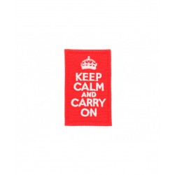 Patch Velcro Keep Calm And Carry On - Rouge - 