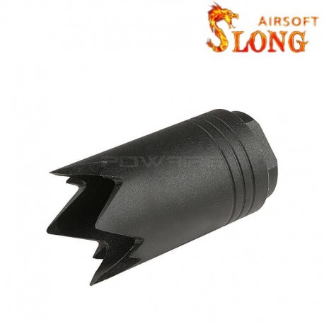 Slong airsoft Flash hider Widow hider steel - Black - 