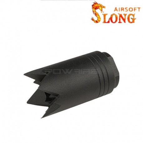 Slong airsoft Flash hider rose steel - Black - 