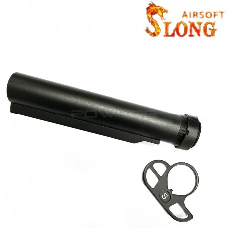 SLONG AIRSOFT tube de crosse métal pour M4 AEG - Noir - 