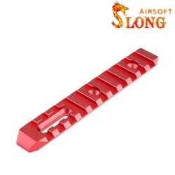 SLONG AIRSOFT Rail M-lok CNC 128mm - Red - 