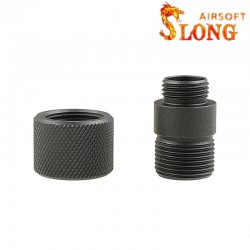 SLONG AIRSOFT Adaptateur silencieux Type C 11mm CW vers 14mm CCW - 