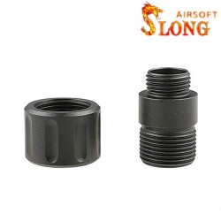 SLONG AIRSOFT Adaptateur silencieux Type E 11mm CW vers 14mm CCW - 