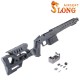 SLONG AIRSOFT Tactical Stock for Tokyo Marui VSR-10 - Black - 