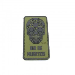 Dia De Muertos Velcro patch - Green - 