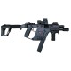 AirsoftSkinZone Complete adhesive kit + 1 magazine skin for Kriss Vector Krytac AEG - Black dundee 3D