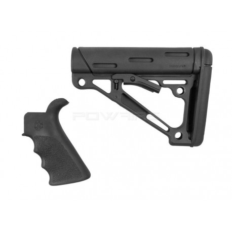 HOGUE Grip and Mil-Spec Collapsible Buttstock for AR15 / M4 GBBR - black - 