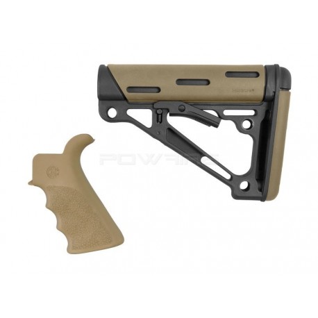 HOGUE Grip and Mil-Spec Collapsible Buttstock for AR15 / M4 GBBR - Dark Earth - 