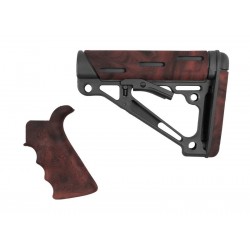 HOGUE Grip and Mil-Spec Collapsible Buttstock for AR15 / M4 GBBR - Red Lava - 