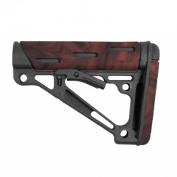 Hogue AR-15 OverMolded Collapsible Buttstock Mil-Spec - Red lava - 