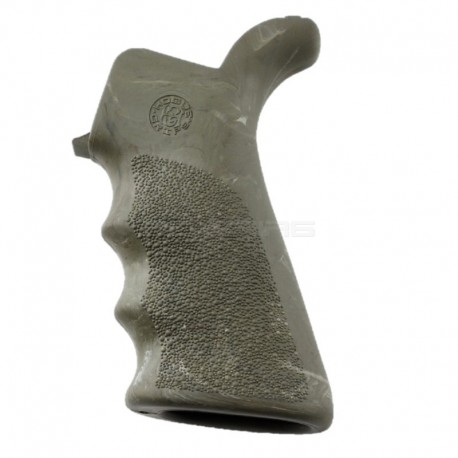 Hogue AR-15/M-16 beavertail Rubber Grip with Finger Grooves - GHILIE GREEN - 