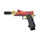 CTM culasse tactical split Flatline pour TM Hi-capa 5.1 - Rouge / Gold - 