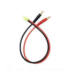 Mini Tamiya male to 4mm male banana plug cable - 300mm - 