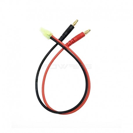 Mini Tamiya male to 4mm male banana plug cable - 300mm - 