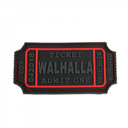 Patch Velcro WALHALLA TICKET - Noir - 