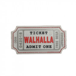 WALHALLA TICKET Velcro Patch - White - 