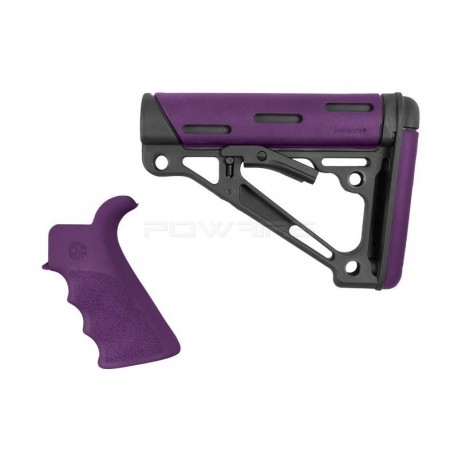 HOGUE Grip and Mil-Spec Collapsible Buttstock for AR15 / M4 GBBR - Purple - 