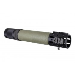Hogue AR-15/M-16 12,5 inch Free Float OverMolded Forend with Attachments - Olive green