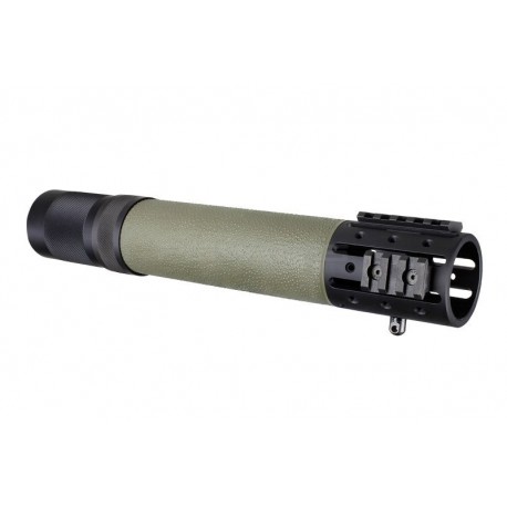 Hogue AR-15/M-16 12,5 inch Free Float OverMolded Forend with Attachments - Olive green - 