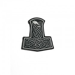 Dragon Thors Hammer Velcro patch - Black/White - 