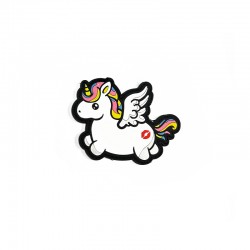 Flying Unicorn KISSMYASS Velcro Patch - Rainbow - 