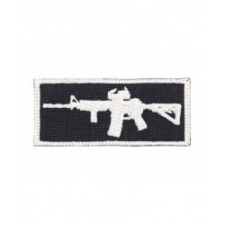 M4 AR15 Assault Rifle Velcro Patch - Black - 