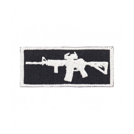 M4 AR15 Assault Rifle Velcro Patch - Black - 