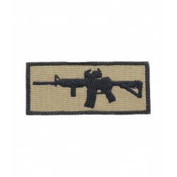 M4 AR15 Assault Rifle Velcro Patch - Coyote - 