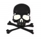 3D Metal Head metal Stickers pirate style - Black - 