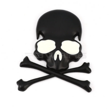 Sticker metal autocollant style Pirate - Noir - 