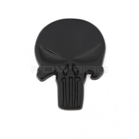 3D Metal Head metal Stickers Punisher style - Black - 