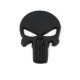 3D Metal Head metal Stickers Punisher style - Black - 