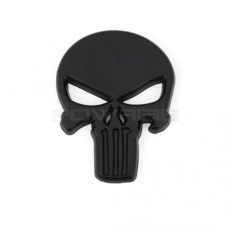 Sticker metal autocollant style punisher - Black - 