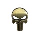 3D Metal Head metal Stickers Punisher style - Bronze - 