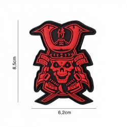 Samuray Skull Velcro patch - Red - 