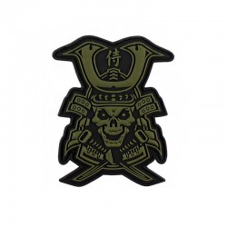 Samuray Skull Velcro patch - Green - 