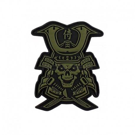 Patch Velcro Samuray Skull - Vert - 