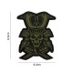 Samuray Skull Velcro patch - Green - 