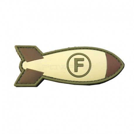 F.Bomb Velcro patch - White - 