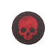 Skull Velcro patch - Red - 