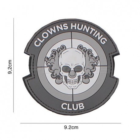 Clowns Hunting club Velcro patch - Grey - 