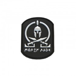 Molon Labe velcro patch - Black / White - 