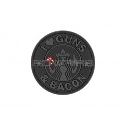 Guns and Bacon velcro patch - Black - 