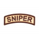 SNIPER velcro patch - Dark Earth - 