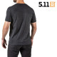 5.11 Legacy Camo Fill Tee Charcoal Heather - Size S - 