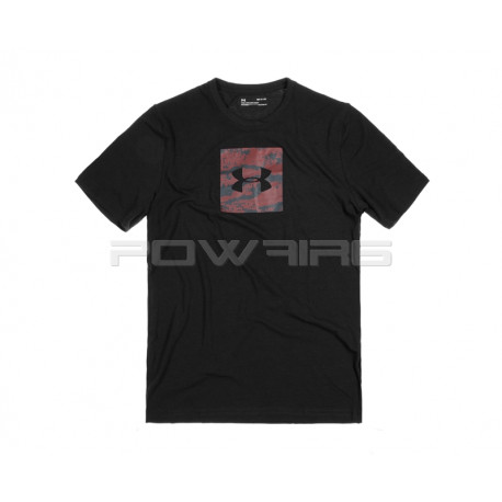 Under Armour Camo Boxed Logo Tee - Size L - Black - 