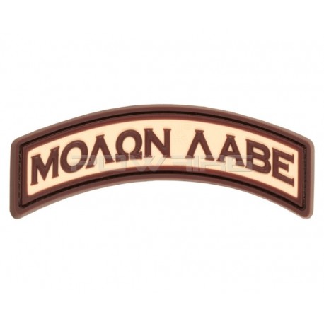 Molon Labe tab velcro patch - Desert - 