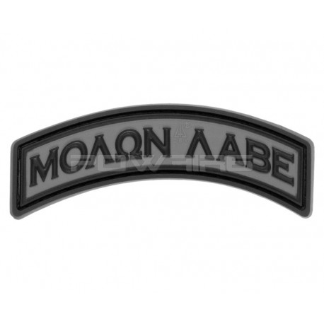 Molon Labe tab velcro patch - Grey - 