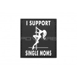 I Support Single Mums velcro patch - Black - 