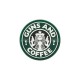 Guns and Coffee velcro patch - White - 